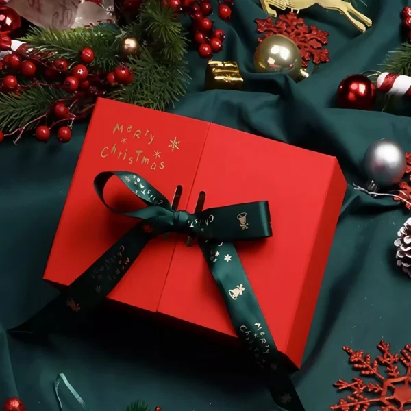 Christmas Day Gift Box Double Door Flip-Top Gift Box