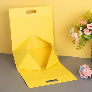 Custom Triangle Shape Handle Foldable Storage Gift Box - Image 4