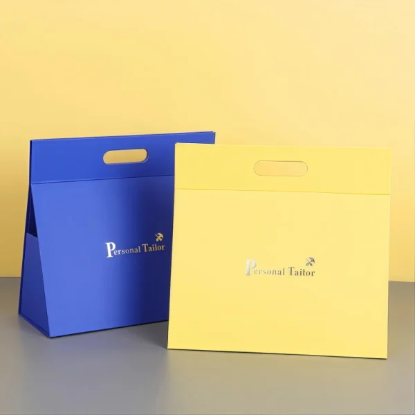 Custom Triangle Shape Handle Foldable Storage Gift Box