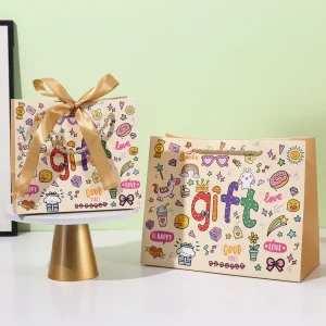 Cute Gift Paper Bag Cartoon Graffiti Creative Shopping Bag - Image 2