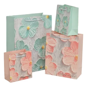 Vertical-format Three-dimensional Oil Painting Design Gift Paper Bag