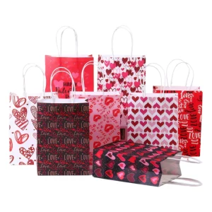 Valentine's Day Heart-shaped Decorative Gift Paper Bag