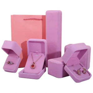 Elegant INS-Style Round-Cornered Velvet Jewelry Box Set