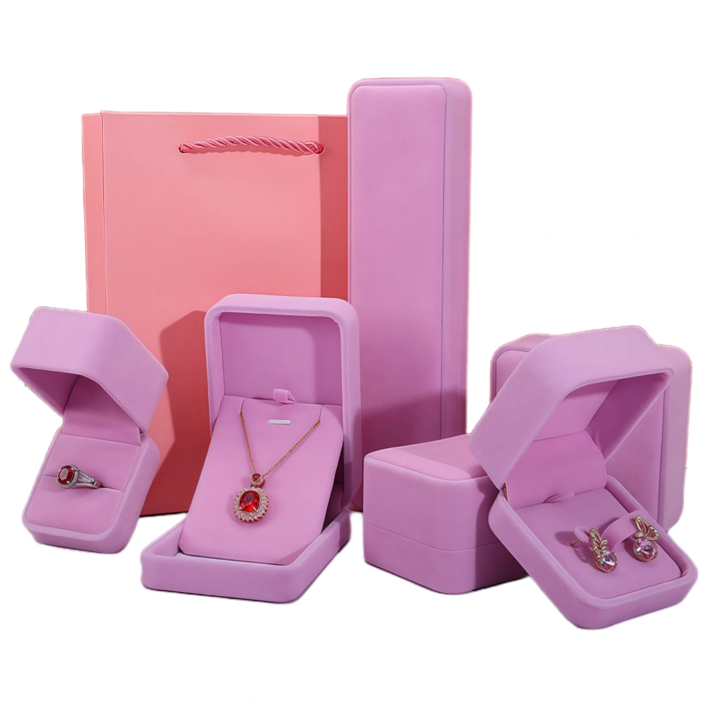 Elegant INS-Style Round-Cornered Velvet Jewelry Box Set - Image 1