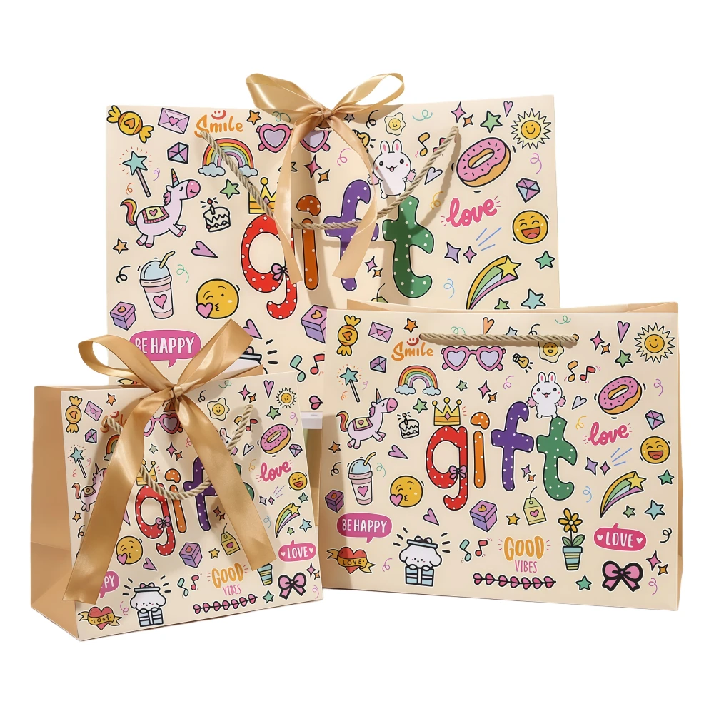 Cute Gift Paper Bag Cartoon Graffiti Creative Shopping Bag - Image 1
