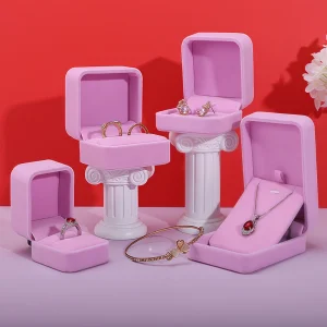 Elegant INS-Style Round-Cornered Velvet Jewelry Box Set - Image 3