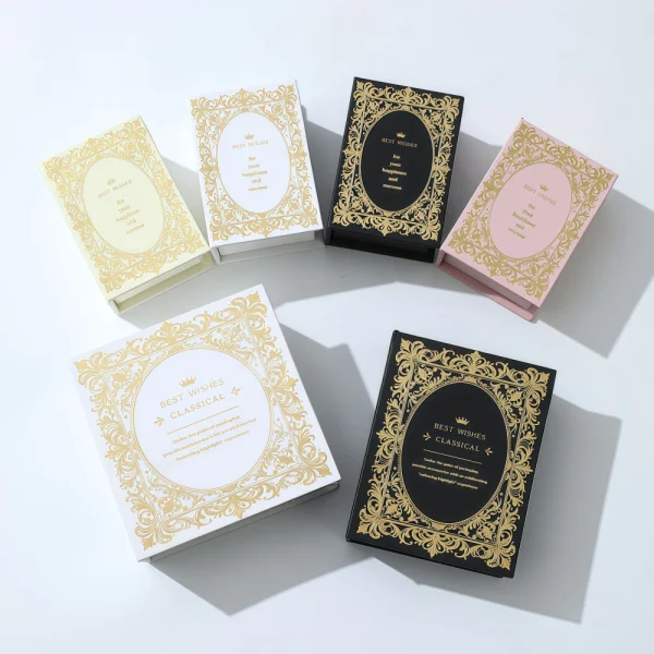 New Book-Shaped Magnetic Flip-Top Jewelry Box Set