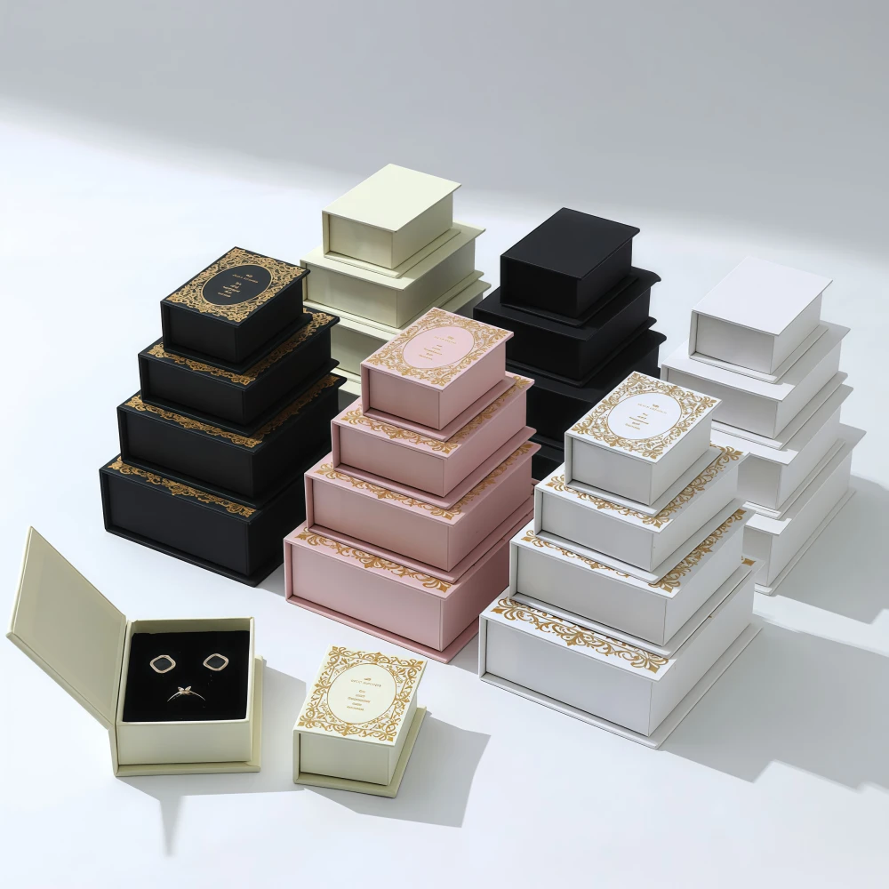 New Book-Shaped Magnetic Flip-Top Jewelry Box Set - Image 2