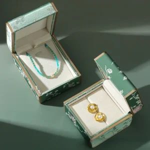 Premium Jacquard Silk Jewelry Packaging Gift Box Set - Image 3