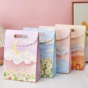 Artistic Oil Painting-Style Gift Bags Holiday Gift Paper Bags - Image 4