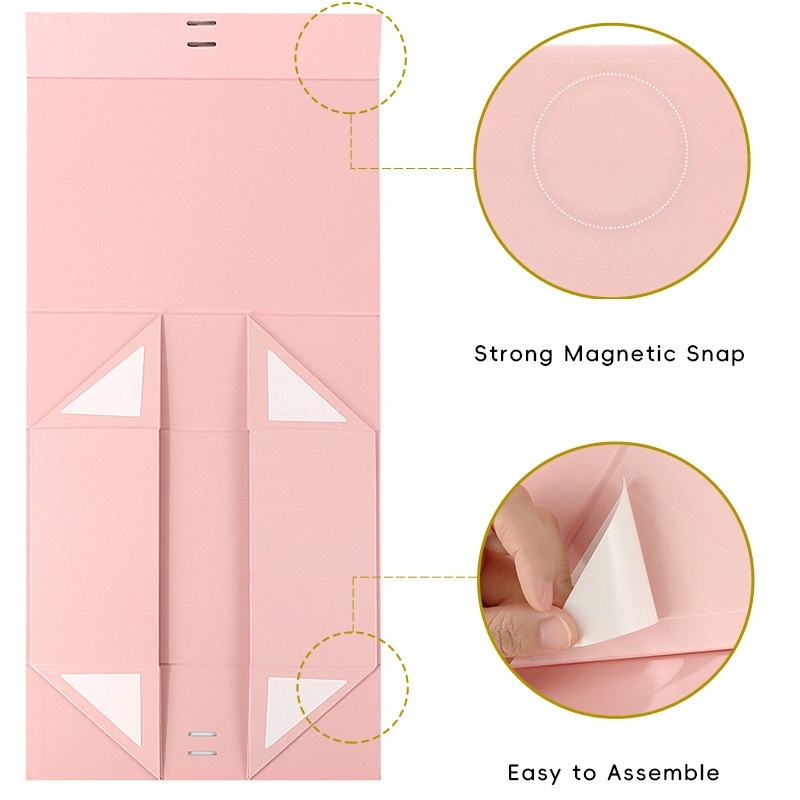 Custom Multi-Color Paper Foldable Gift Box with Gift Handbag - Image 3