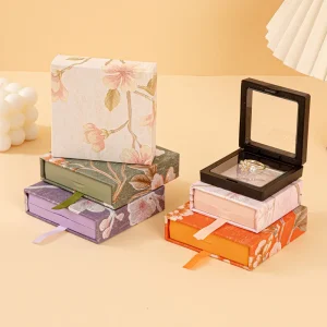 Fashion PE Film Floating Box Jewelry Storage Drawer Paper Box - Image 2