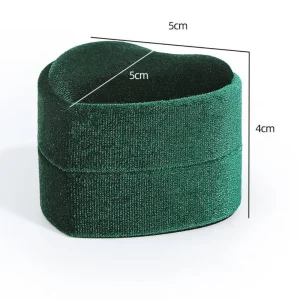 Heart Shape Velvet Ring Box for Elegant Jewelry Packaging - Image 4