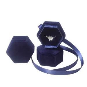 Multi Color Hexagon Ring Box for Custom Jewelry Packaging - Image 1
