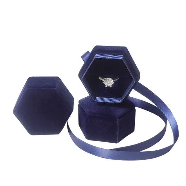 Multi Color Hexagon Ring Box for Custom Jewelry Packaging