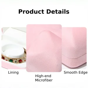 Color Microfiber Bracelet & Bangle Box for Modern Jewelry Packaging - Image 4