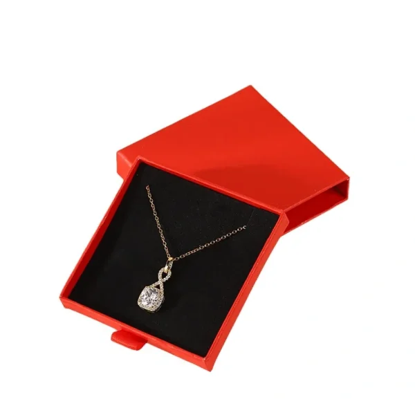 Color Paper Necklace Pendant Box for Sustainable Brand Packaging