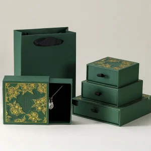 Creative Cut-Out Drawer Paper Jewelry Box Set for Distinctive Brand Packaging - Image 4