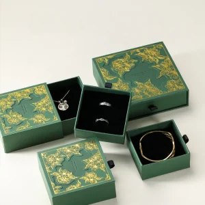 Creative Cut-Out Drawer Paper Jewelry Box Set for Distinctive Brand Packaging - Image 3