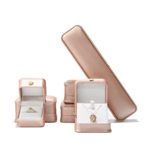 Custom Color PU Leather Ring Box for Jewelry Packaging - Image 3