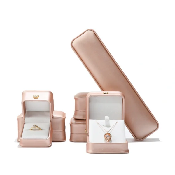 Custom Color PU Leather Ring Box for Jewelry Packaging