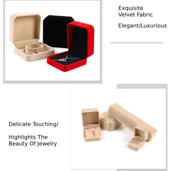 Luxury Custom Color Velvet Jewelry Box Set for Elevated Brand Experience