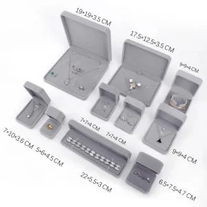 Custom Color Velvet Jewelry Box Set for Branded Packaging - Image 3