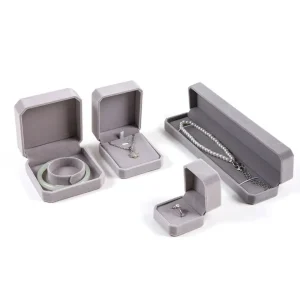 Luxury Custom Color Velvet Jewelry Box Set for Elevated Brand Experience - Image 3