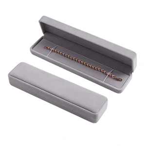 Custom Color Velvet Necklace Box for Elegant Brand Packaging - Image 1