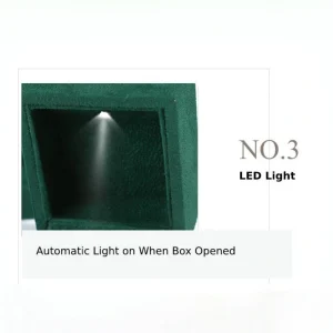 Custom Green Velvet Jewelry Box Set for Premium Brand Packaging - Image 4