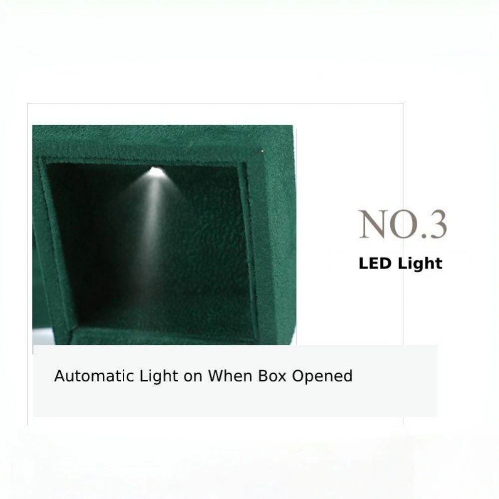 Custom Green Velvet Jewelry Box Set for Premium Brand Packaging - Image 4