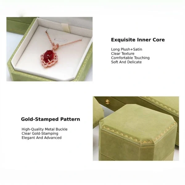 Color Velvet Jewelry Box Set with Custom Logo for Brand Identity