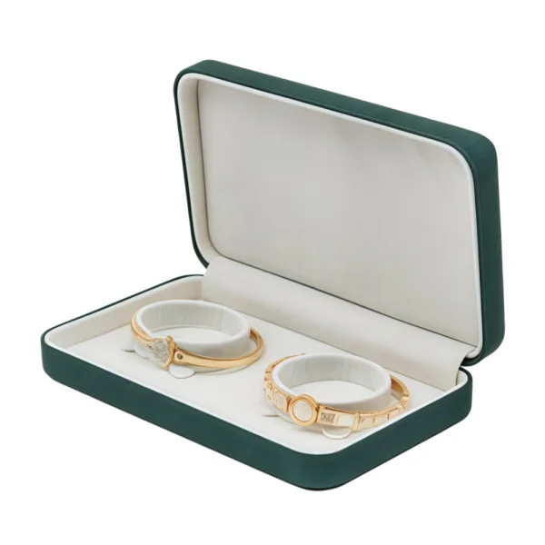 Custom Luxury PU Leather Bracelet & Bangle Box for 1 or 2 Pieces