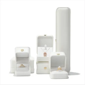 Custom Color PU Leather Jewelry Box Set for Brand Packaging - Image 4