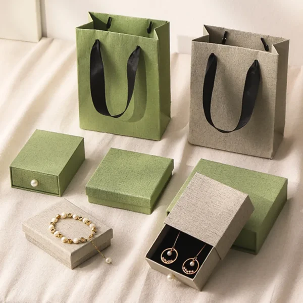 Custom Color Drawer Paper Jewelry Box Set for Scalable Brand Packaging