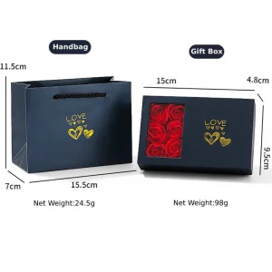 Custom Paper Necklace Pendant Box with Rose for Romantic Gift Packaging - Image 3