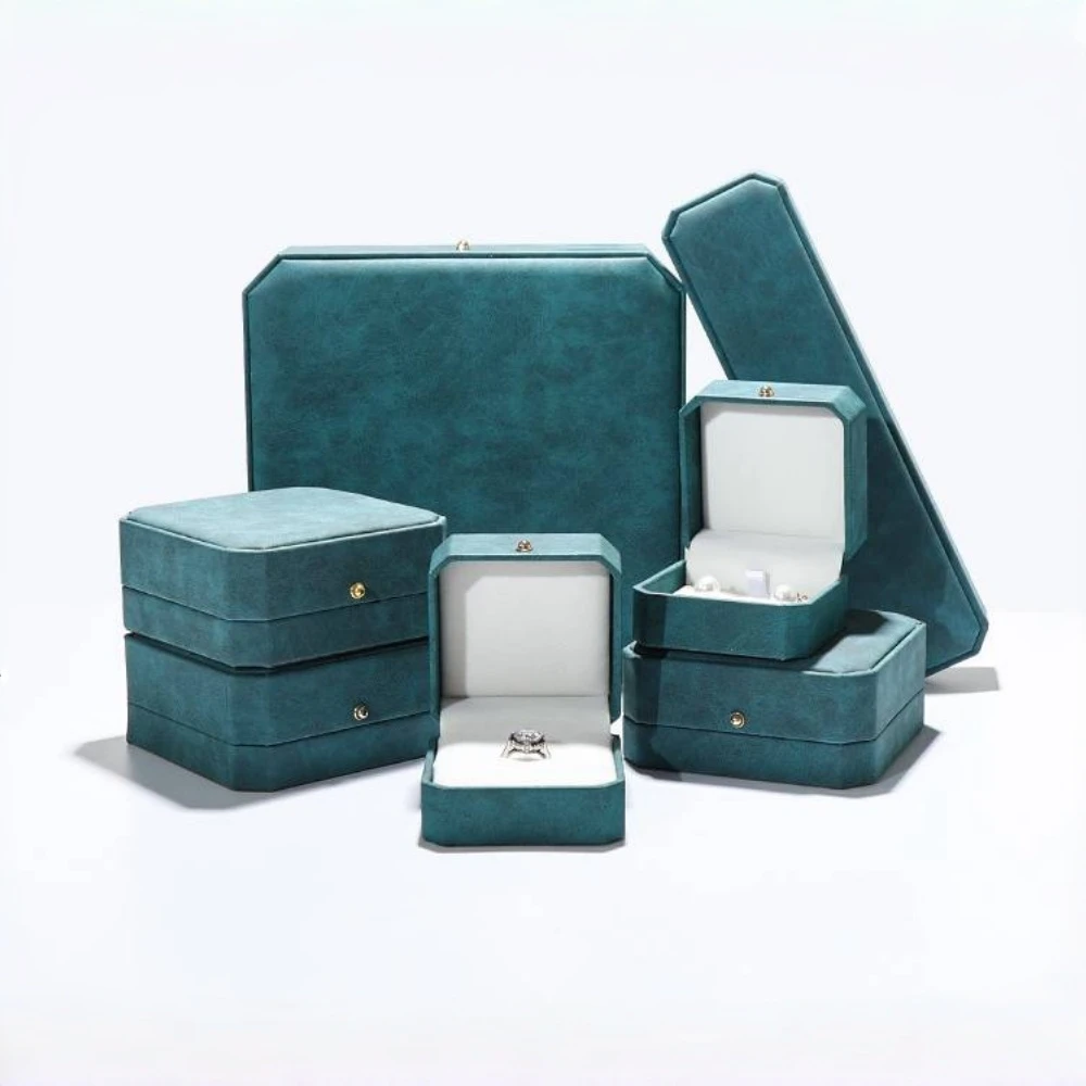 Octagonal PU Leather Ring Box, Custom Logo Wholesale - Image 4