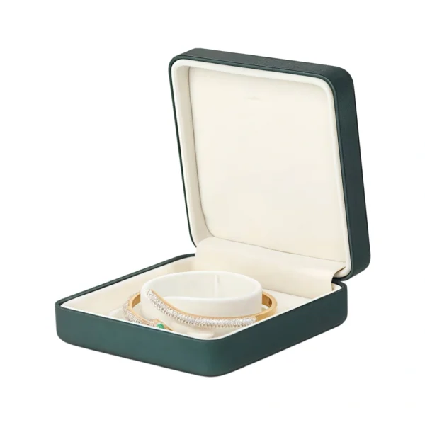 Green PU Leather Bracelet & Bangle Box with Custom Logo