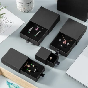 Kraft Paper Drawer Jewelry Box Set with Custom Sizes for Eco-Friendly Packaging - Image 4