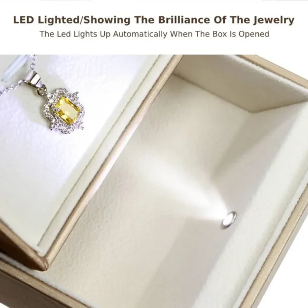 LED Pendant Necklace Box for Illuminated Jewelry Display