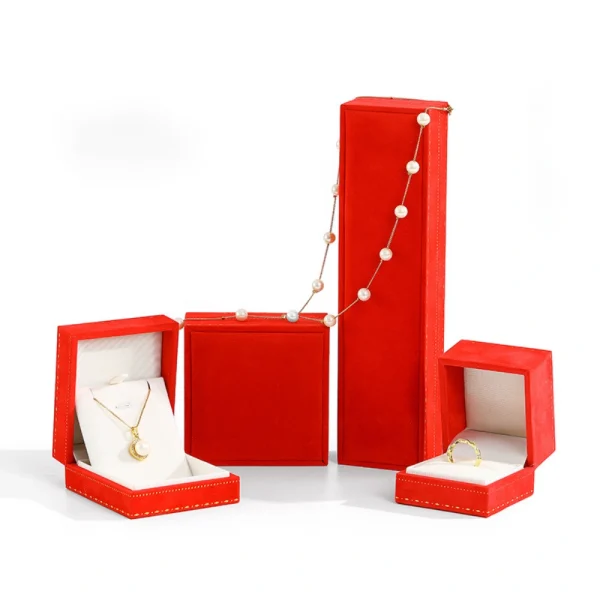 LED Velvet Jewelry Box Set for Illuminated Jewelry Display