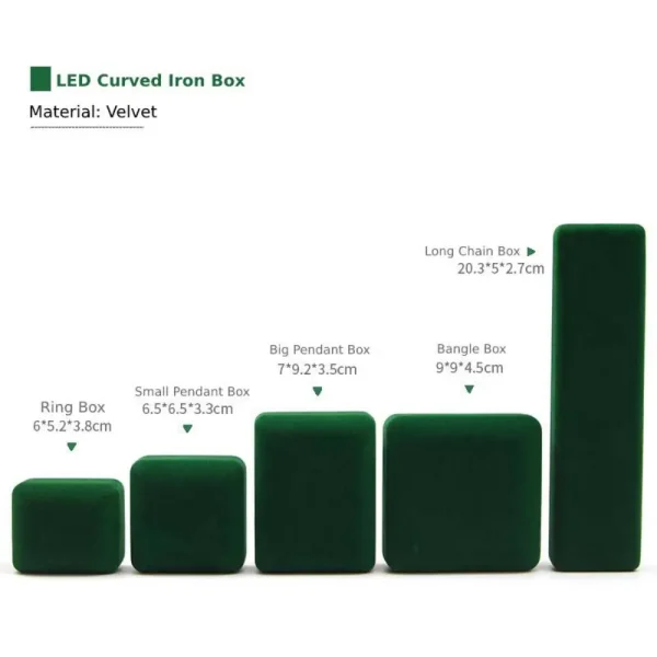 Luxurious LED Velvet Jewelry Box with Custom Logo