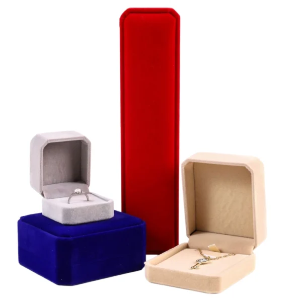 Luxury Custom Color Velvet Jewelry Box Set for Elevated Brand Experience
