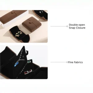 Custom Double Door Velvet Necklace Pendant Box for Luxury Display - Image 3