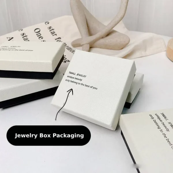 Minimalist White Paper Jewelry Box Set for Elegant Packaging
