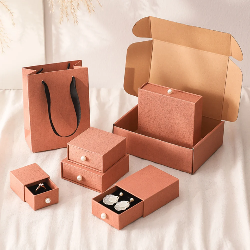 Custom Paper Drawer Ring Box for Elegant Jewelry Presentation - 画像 (2)