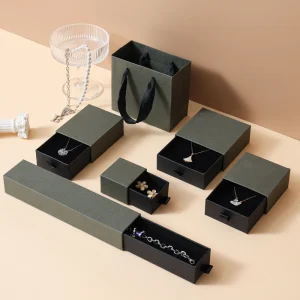 ⁦Elegant Drawer Paper Pendant Box for Premium Jewelry Packaging⁩ - الصورة ⁦2⁩