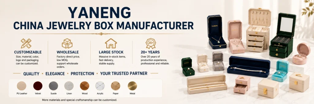 Yaneng-Custom-Wholesale-Jewelry-Box-Manufacturer Custom Jewelry Box Manufacturer