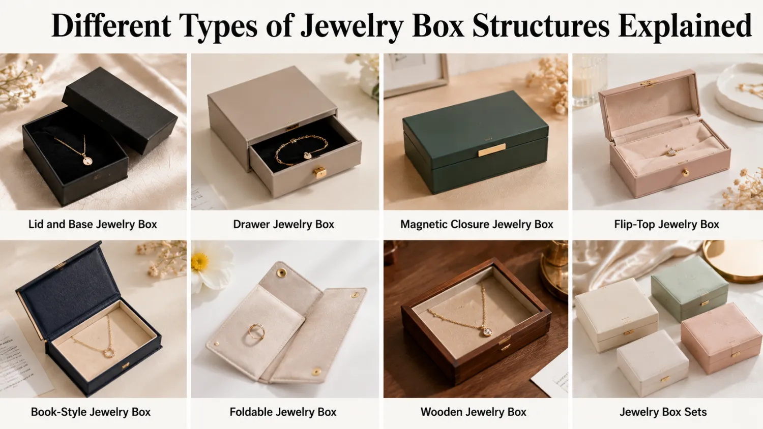 Different Types of Jewelry Box Structures Explained