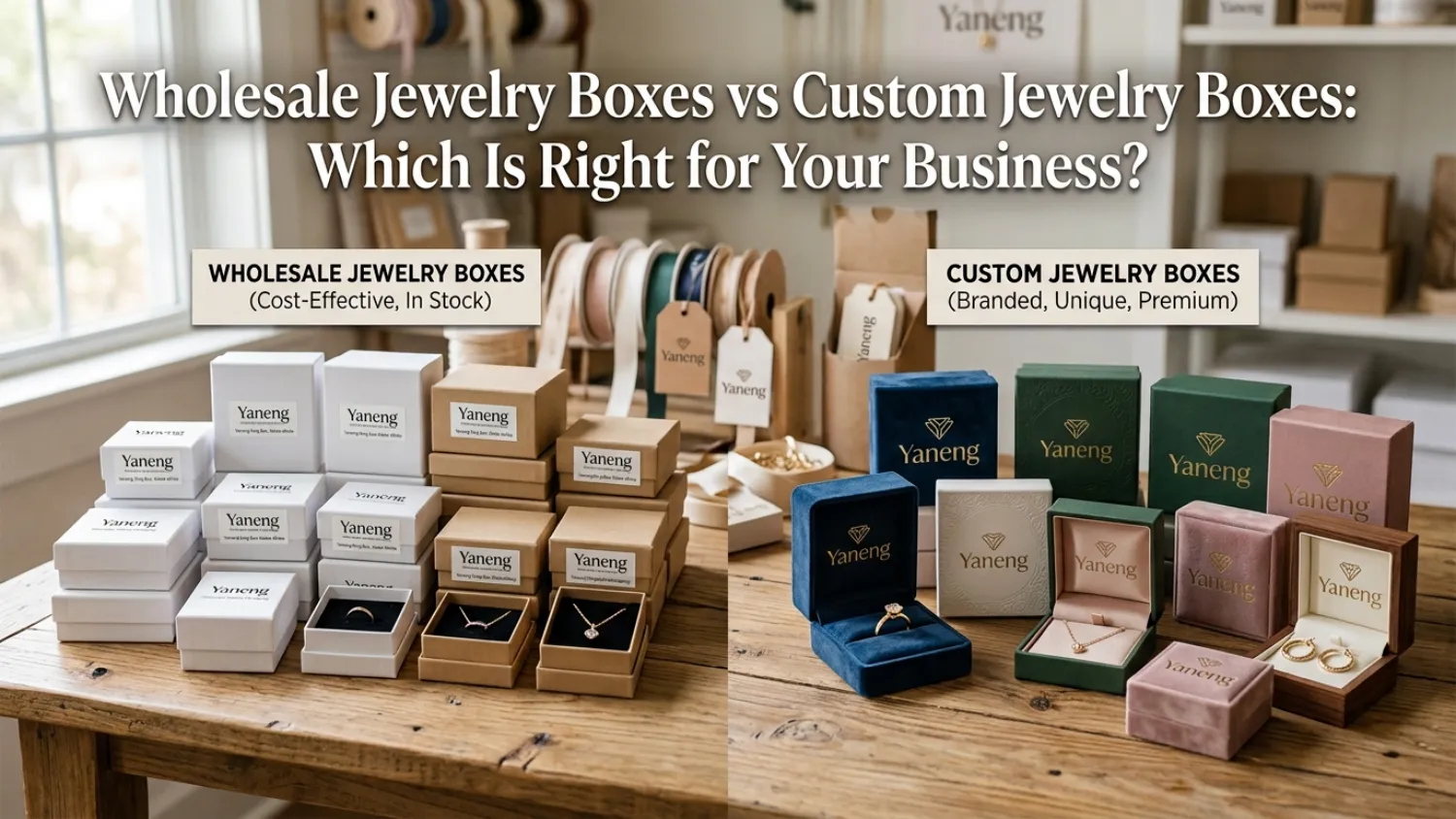 Wholesale Jewelry Boxes vs Custom Jewelry Boxes: Which Is Right for Your Business?